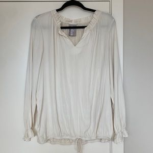Anthropologie Flowy Ivory Blouse